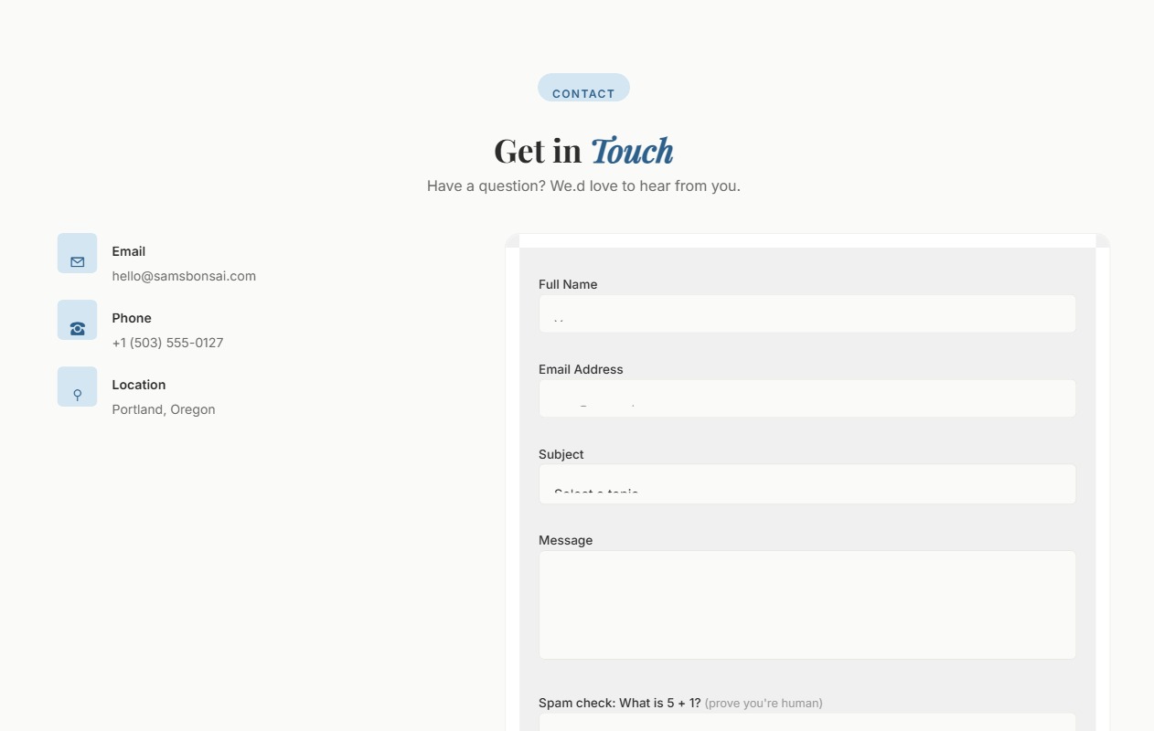 Contact Form